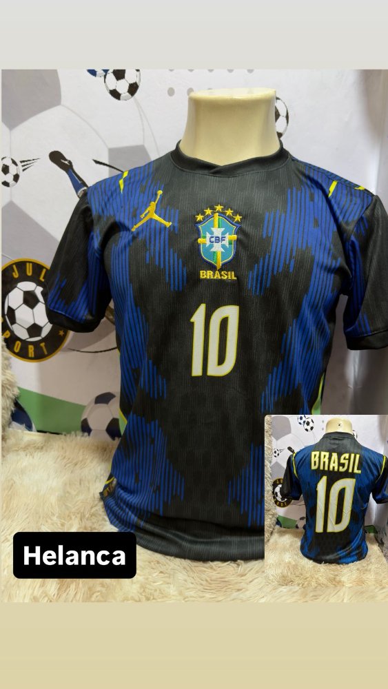 T:G Camisa Brasil Azul Pintada Camisa 10 ! @