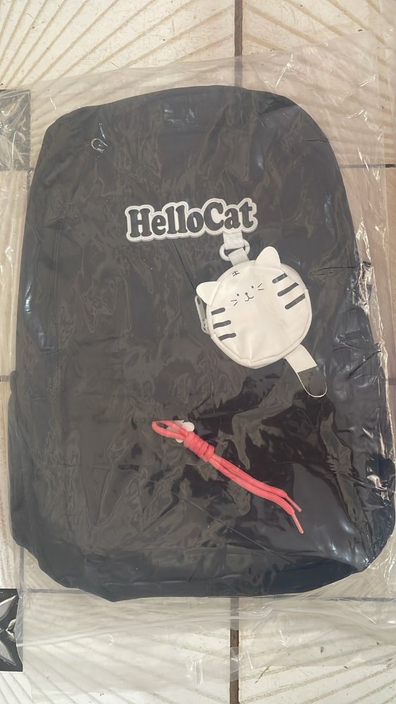 Mochila Preta Gato