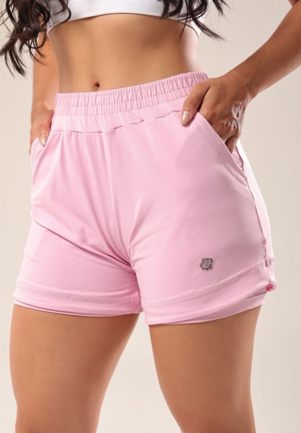 T:G Short Duplo Verde Jade Poliamida Fitness ! @