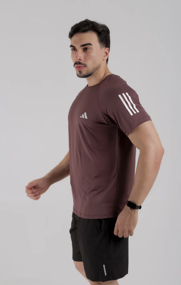T:P Camisa Poliamida Adidas Marrom Escuro !
