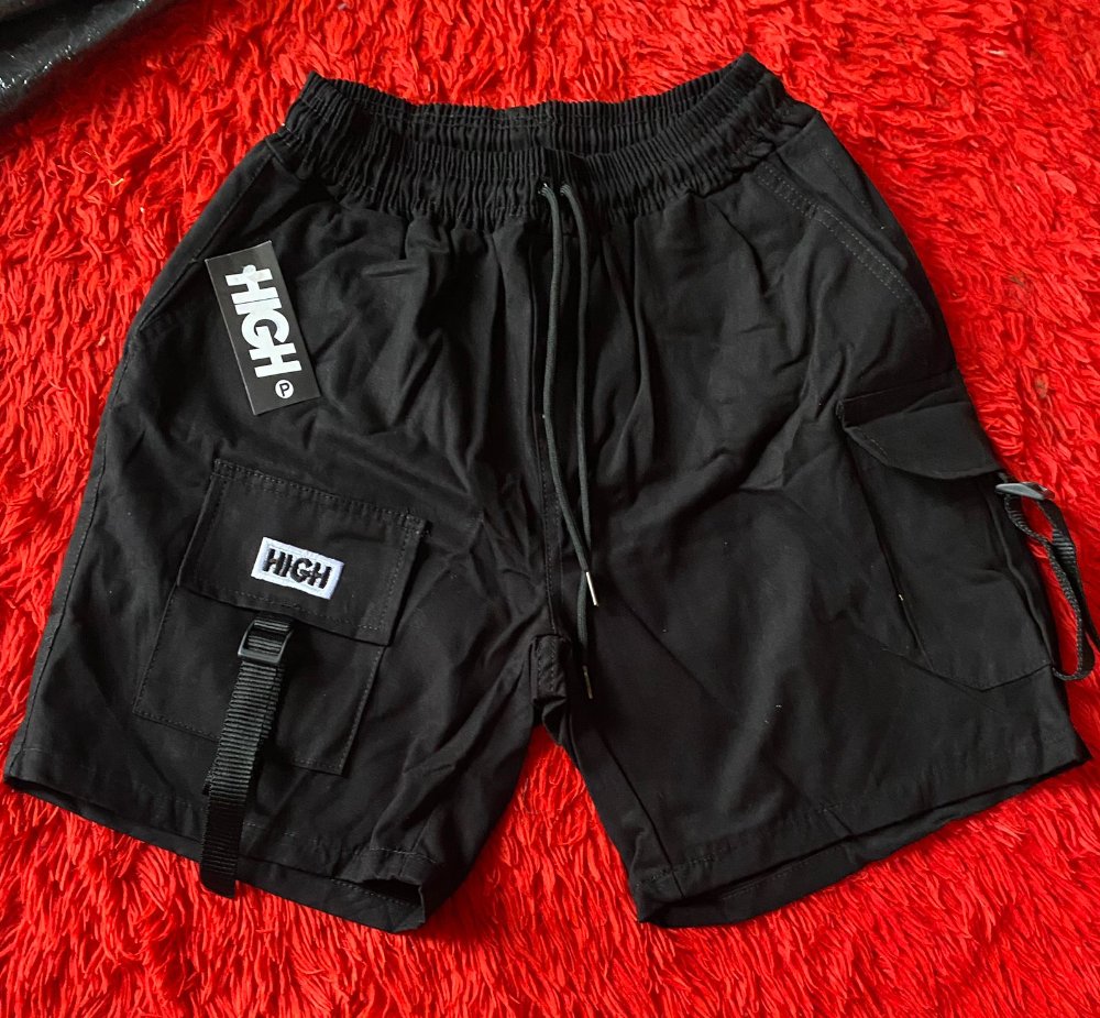 T:G Short cargo High Preto fita adulto -
