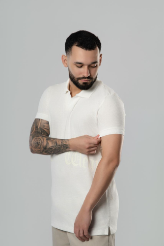 Polo audaz Trico branca  offwhite