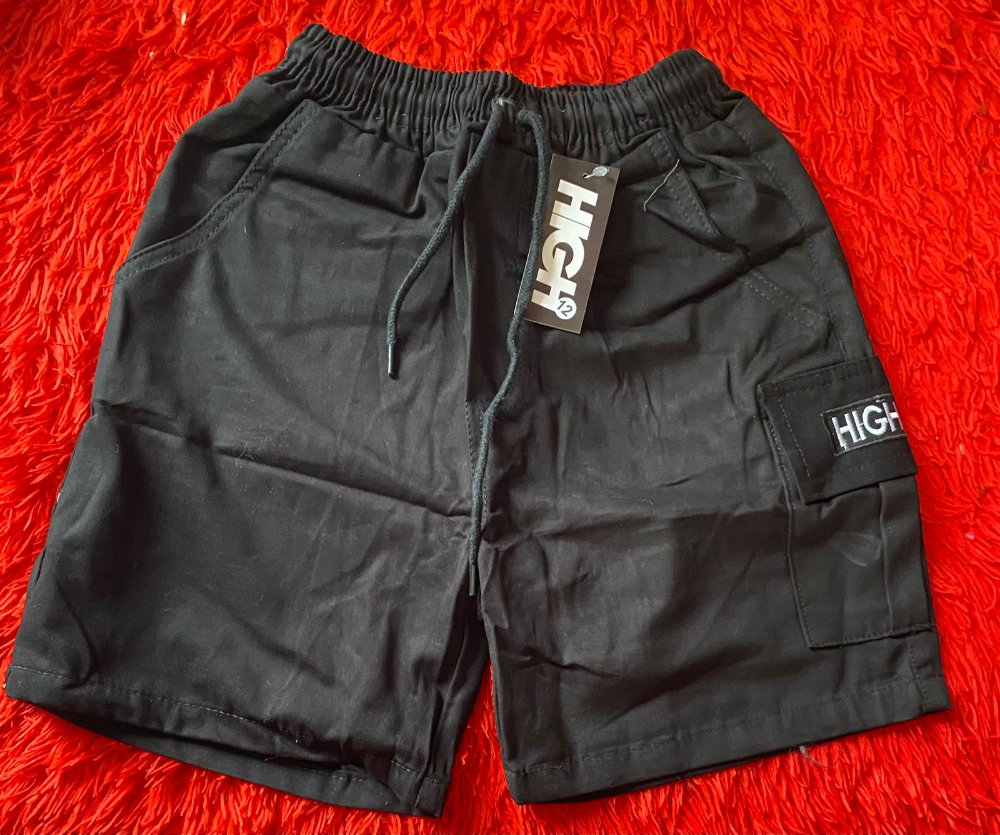 T:16 Short Juvenil Cargo High Preto -