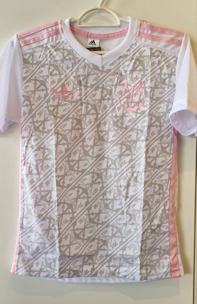 T:J Camisa Flamengo Branca Detalhe Rosa !
