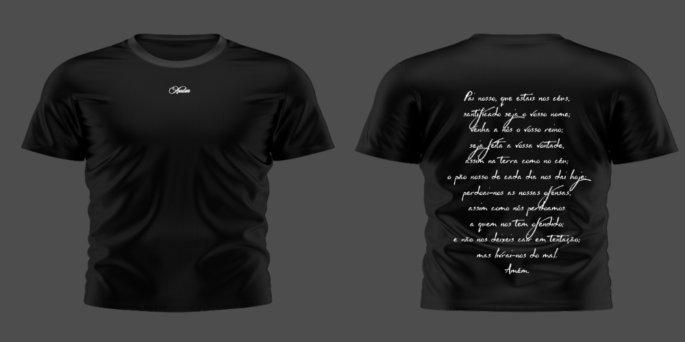 T:G Camisa Audaz Infantil Preta Pai nosso !