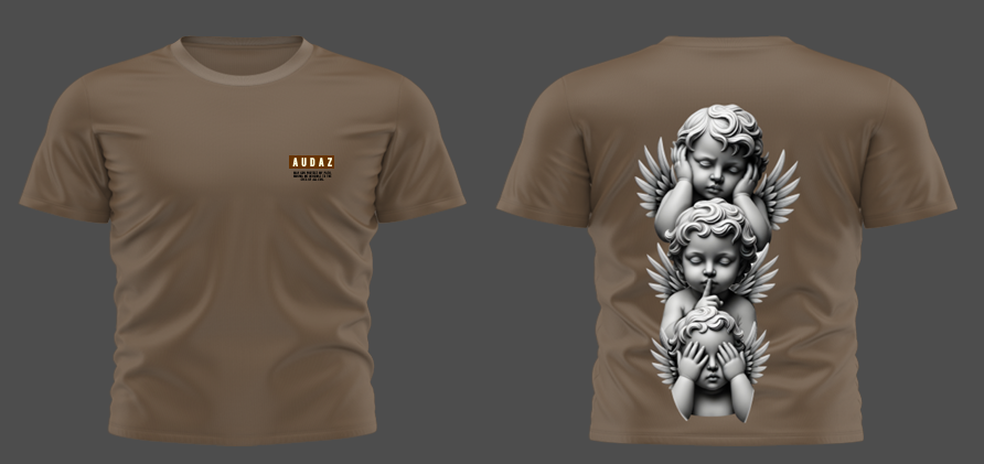 T:G Camisa Audaz Infantil Marrom Anjos !