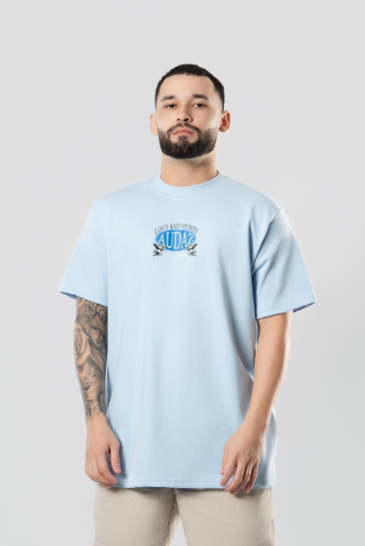 T:M Camisa Oversid Audaz azul Detalhe costa