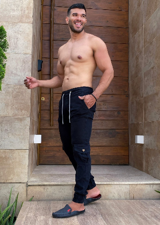 N:42 Calça Jorgger Cargo Preta !