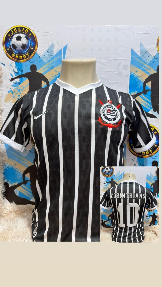 T:G Camisa Corinthians Preta Listrada !