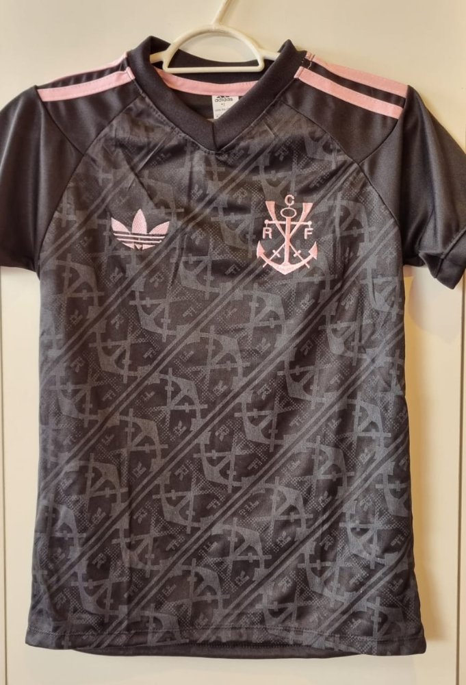 T:J Camisa flamengo Preta detalhe Roso !