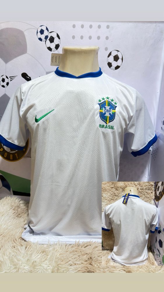 T:M Camisa Brasil Branca Lisa ! @