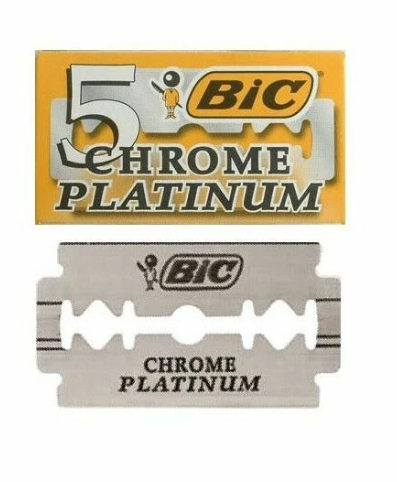 Cuchilla Rasuradora Bic Doble Filo Chrome Platinum x 10Dp x10un x5Cuchillas