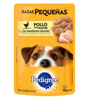 Alimento Humedo Para Perro Pedigree Raza Pequeña Pollo x24Un x100gr Pollo