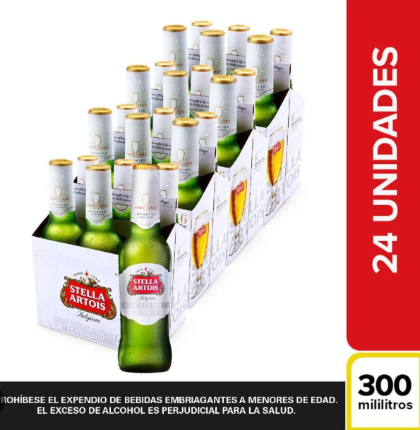 Cerveza Stella Artois NR 300ml 24uds