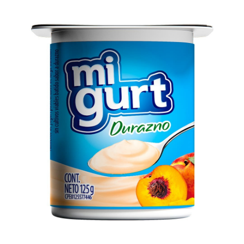 MIGURT SABOR DURAZNO 125GX24UN