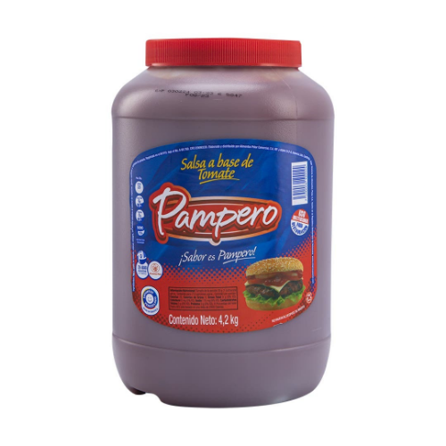 SALSA BASE TOMATE 4,2KGX4UN (GALON) PAMPERO KETCHUP
