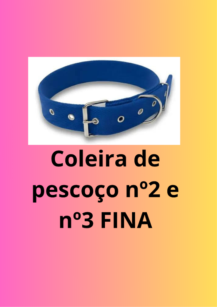 Coleira de pescoço nº2 e nº3 FINA