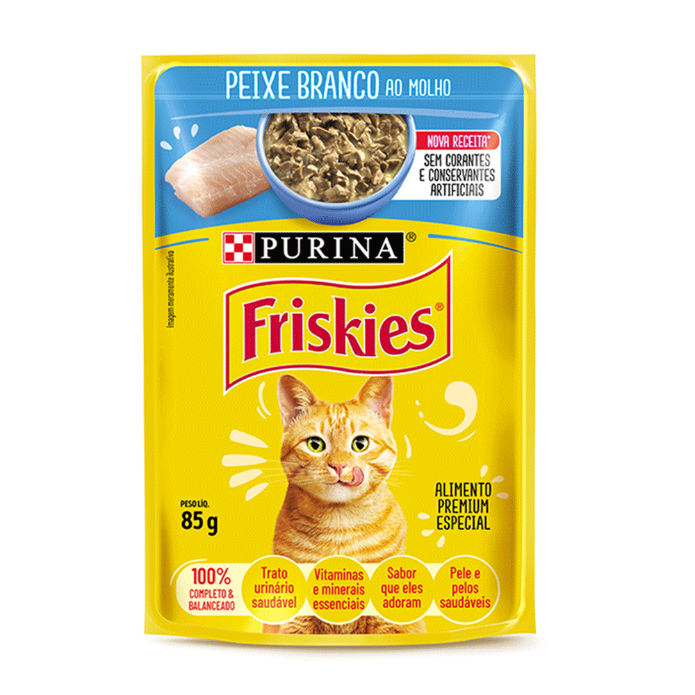 Sache Friskies adulto (Peixe branco) 85g