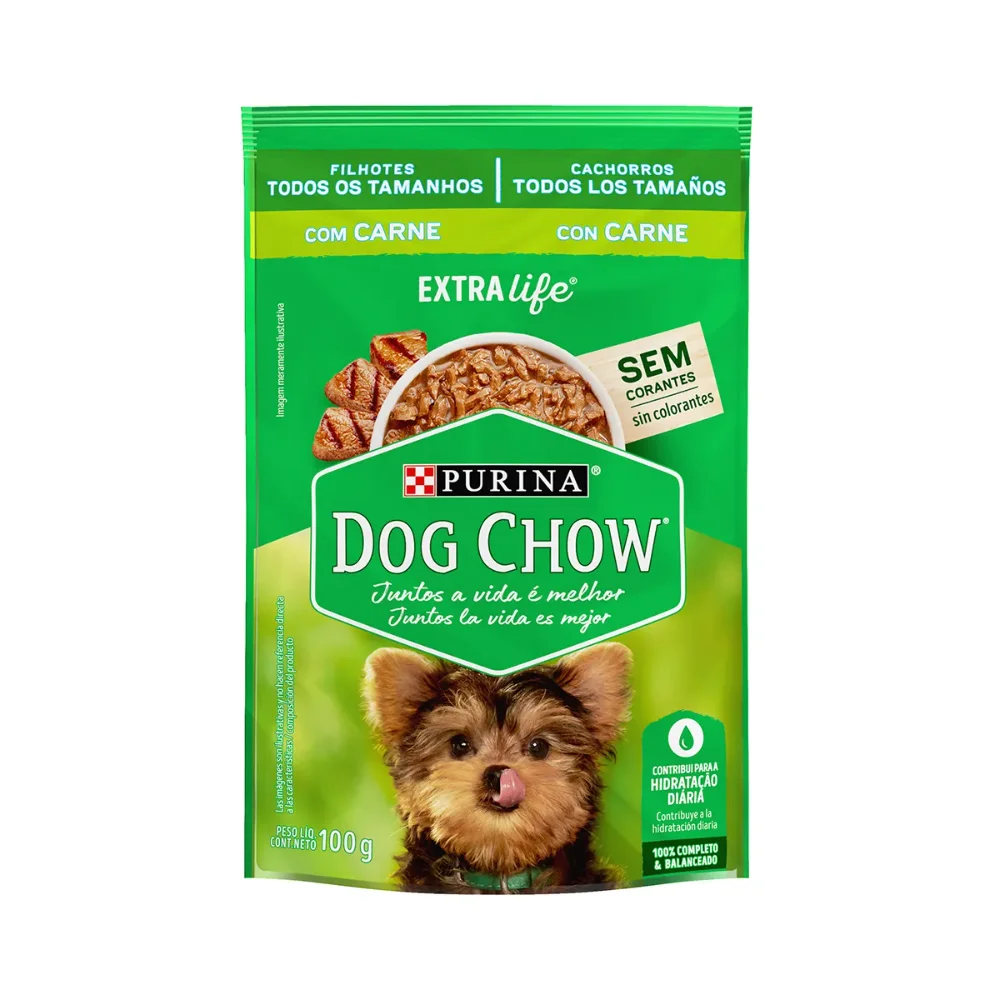 Sache Dog Chow filhote (CARNE) 100g