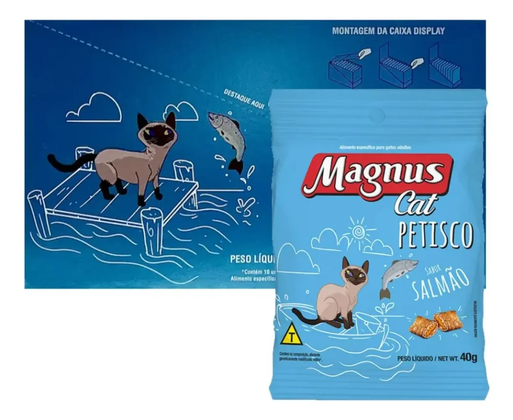Magnus adulto sabor salmão 10x40G