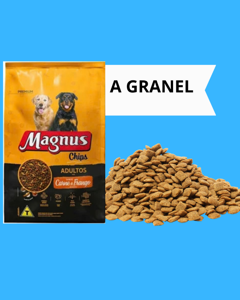 Magnus chips adulto carne/frango granel