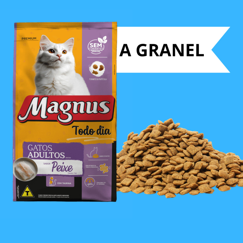 Magnus todo dia gato adulto (PEIXE) granel
