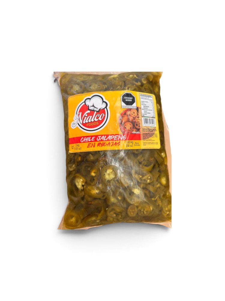 CHILES JALAPEÑOS NACHOS BOLSA 3 KG