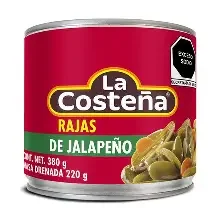 Chile Costeña Rajas 380 gr.