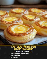 FACTURAS HOJALDRADAS CON CREMA