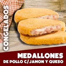 MEDALLON DE POLLO JAMON Y QUESO