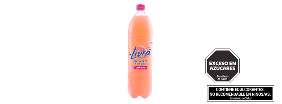 LIVRA POMELO ROSADO CON GAS
