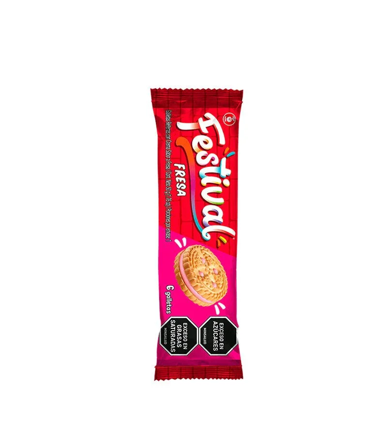 Galleta Festival Fresa, Paquete x 6 Unds x 50g