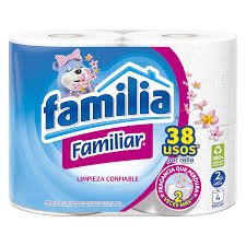 Papel Higiénico Familia Familiar 2 hojas, Paquete x 4 Rollos