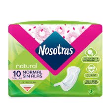Toallas Higiénicas Nosotras Normal Sin Alas Paquete x 10 Und