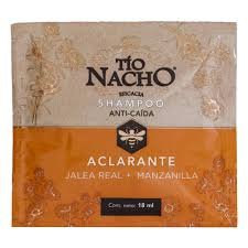 Shampoo Anti-Caída Tío Nacho Aclarante Jalea Real + Manzanilla, Sobre x 18ml