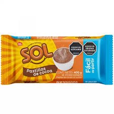Chocolate Sol Pastillas Cocoa Facil de Partir x 400g
