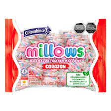 Masmelos Millows Corazon Bolsa x 50 Unds