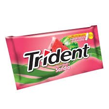 Chicle Trident Sabor a Sandia, Sobre x 5 Unds
