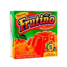 Gelatina Frutiño Sabor a Mandarina, Caja x 14g
