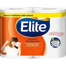 Papel Higiénico Elite Triple Hoja, Paquete x 4 Rollos