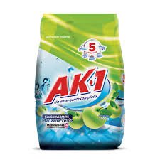 Detergente en Polvo AK1 Manzana Verde con Suavizante, Bolsa x 3 kg