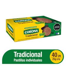 Chocolate Corona Tradicional Caja x 40 Pastillas