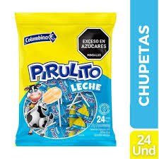 Pirulito Leche, Bolsa x 24 Unds
