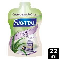 Crema Para Peinar Savital Complejo Hialuronico y Sábila, Sobre x 22ml