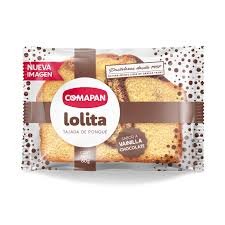 Tajada De Ponqué Lolita Comapan Sabor a Vainilla Chocolate x 60g