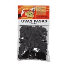 Uvas Pasas El Sazonero Mayor, Sobre x 100g