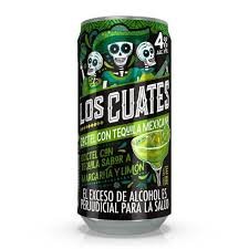 Coctel Con Tequila Sabor a Margarita y Limón Los Cuates, Lata x 269ml