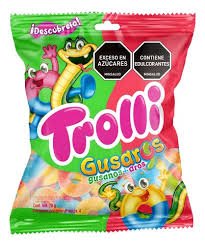 Gomitas Trolli Gusaros (Gusanos + Aros), Paquete x 63g