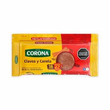 Chocolate Corona Clavos y Canelas Caja x 40 Pastillas