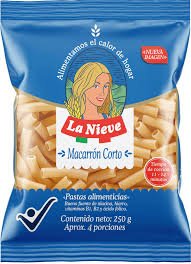 Macarrón Corto La Nieve x 250g